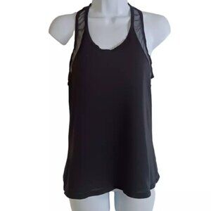Victoria's Secret SPORT tank top Small MESH Black Stretch Athleisure Gorpcore